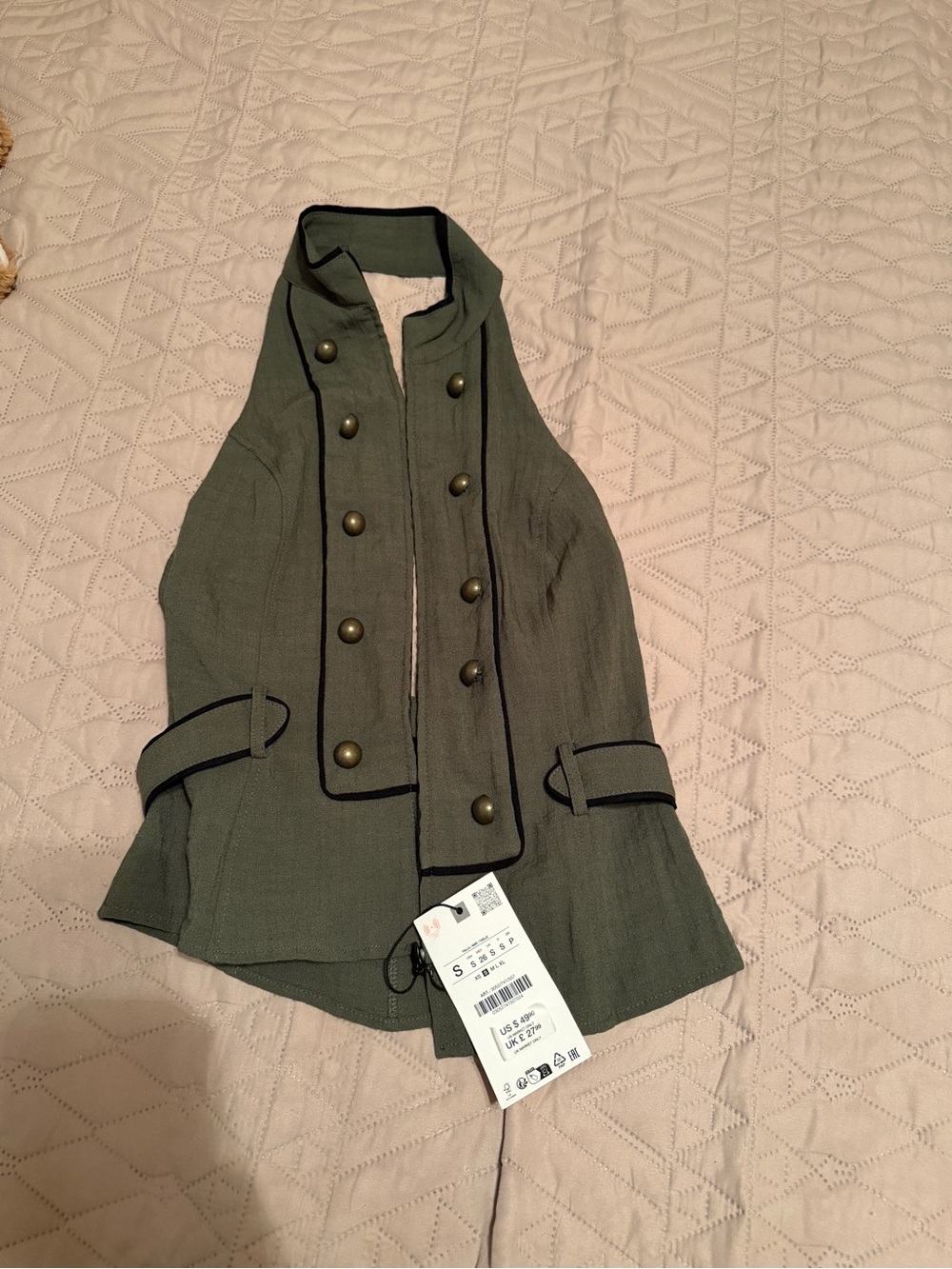 Zara Halter top with open back